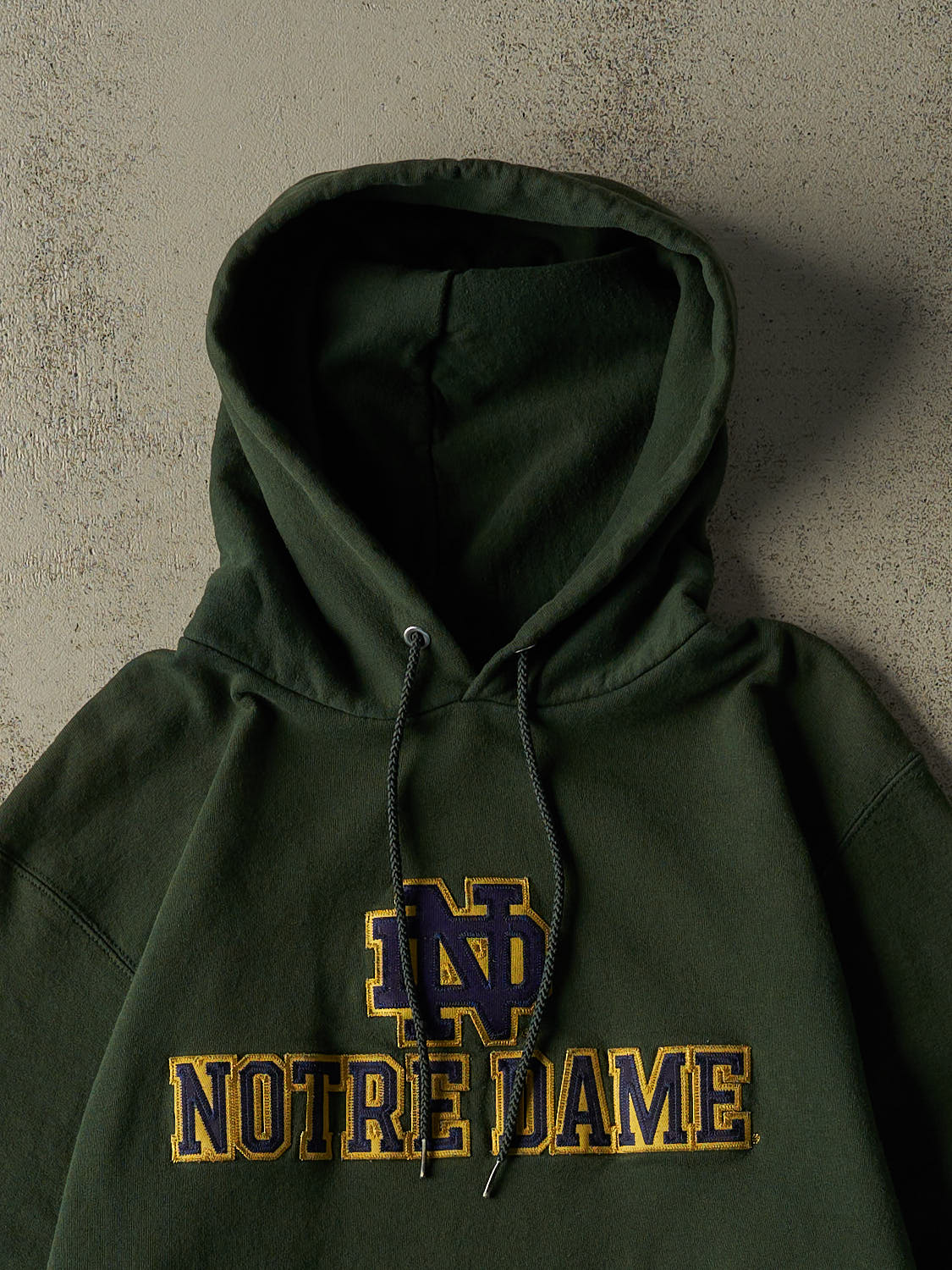 Vintage 90s Green University of Notre Dame Champion Hoodie (XS/S)