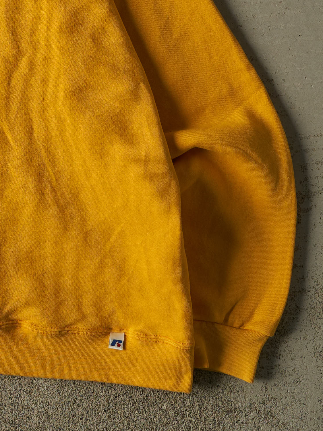 Vintage Y2K Yellow Russell Athletic Blank Crewneck (XL/XXL)