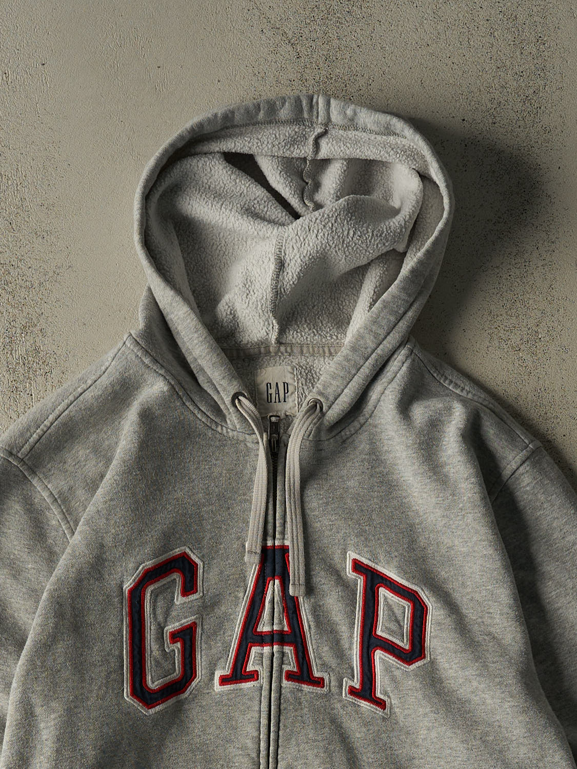 Vintage Y2K Grey Gap Zip Up Hoodie (XL/XXL)