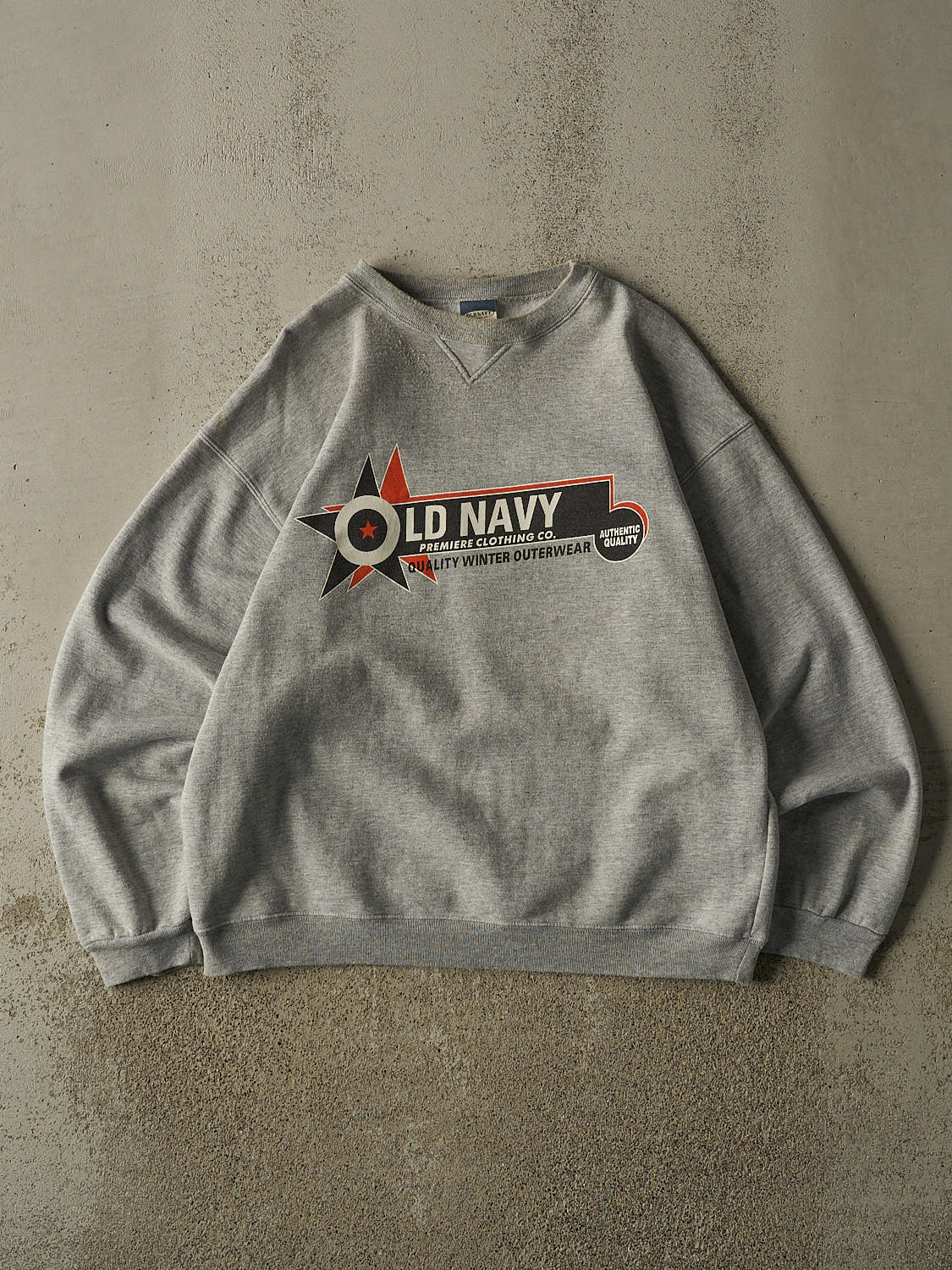 Vintage Y2K Grey Old Navy Logo Crewneck (L/XL)