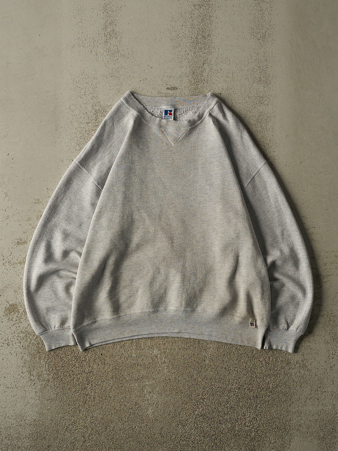 Vintage 90s Heather Grey Russell Athletic Blank Crewneck (L/XL)