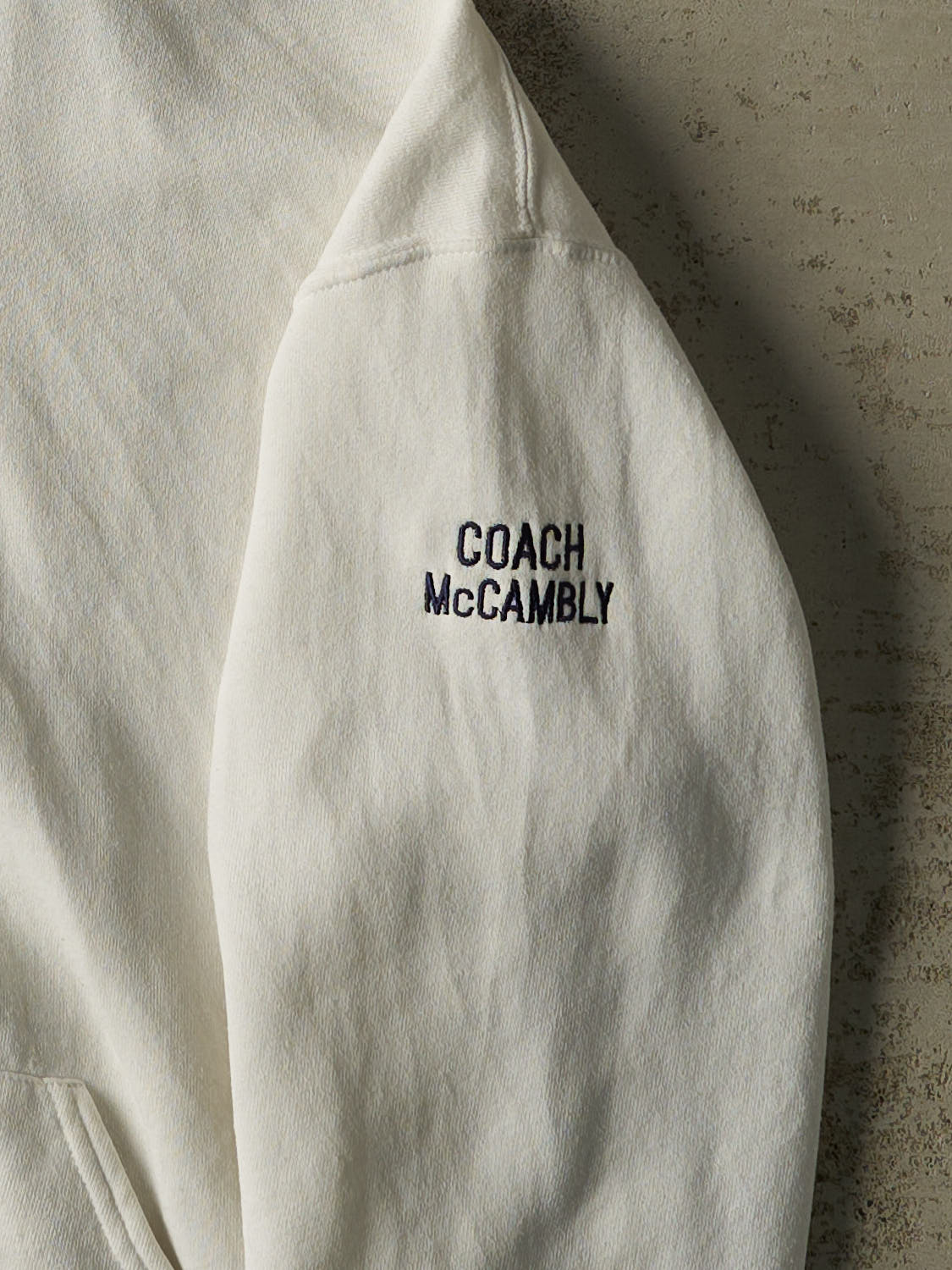 Vintage 90s White University of Notre Dame Football Russell Athletic Hoodie (L)