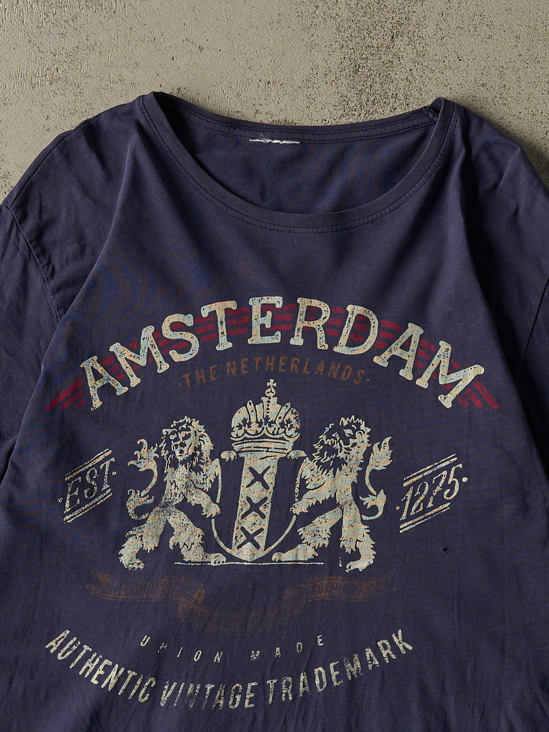 Vintage Y2K Navy Blue Amsterdam Tee (S/M)