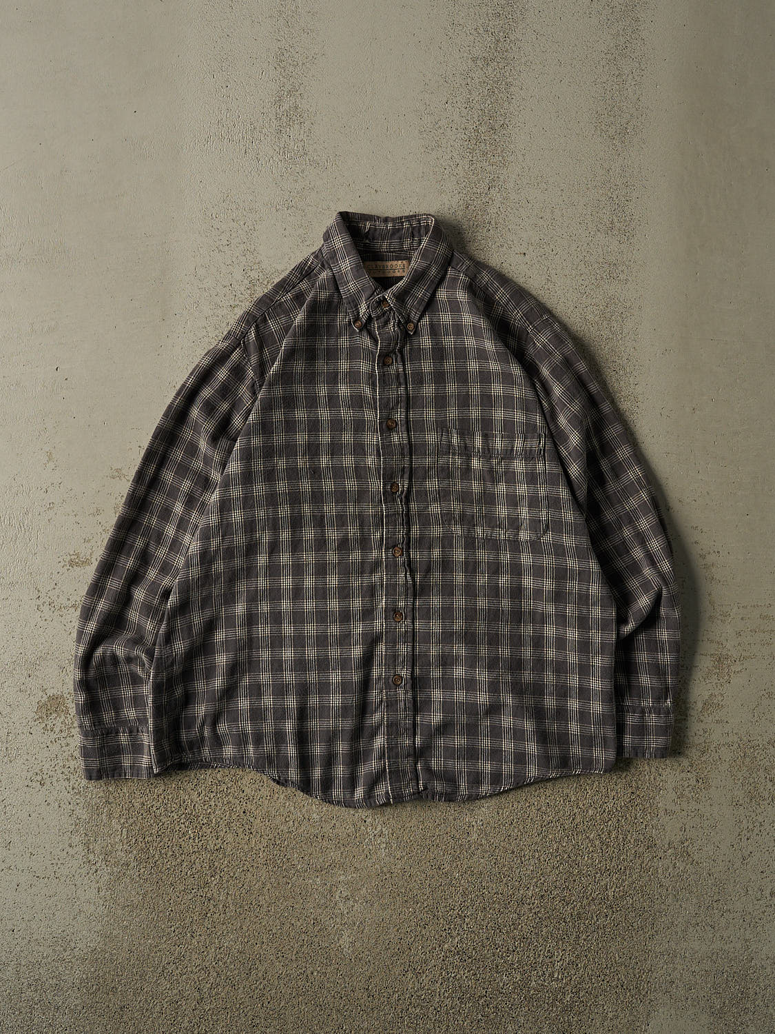 Vintage Y2K Green Flannel Button Up Long Sleeve (L/XL)