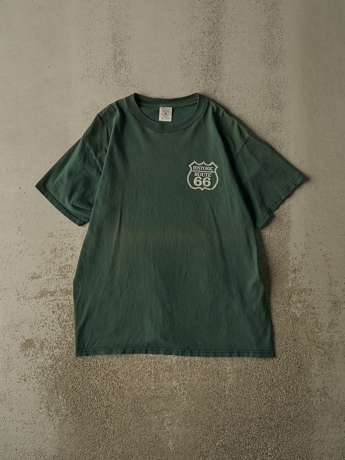 Vintage 90s Green Route 66 Tee (L)