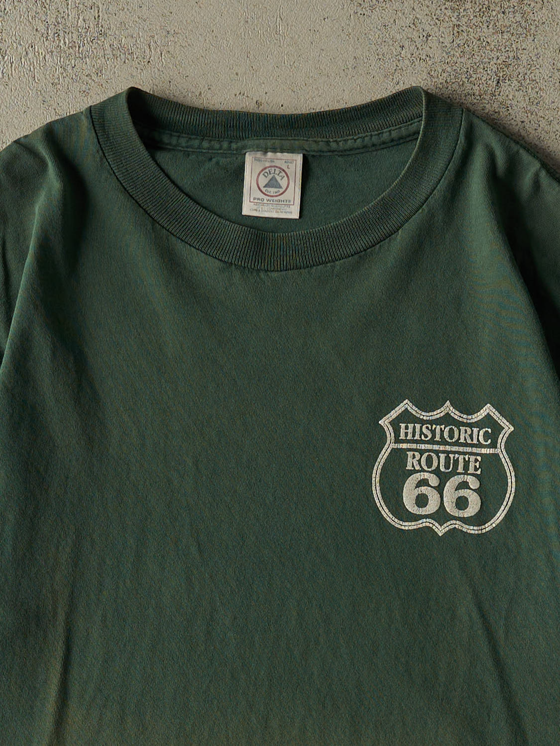 Vintage 90s Green Route 66 Tee (L)