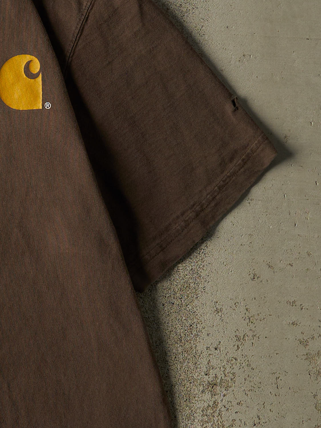 Vintage Y2K Brown Carhartt Logo Tee (L)