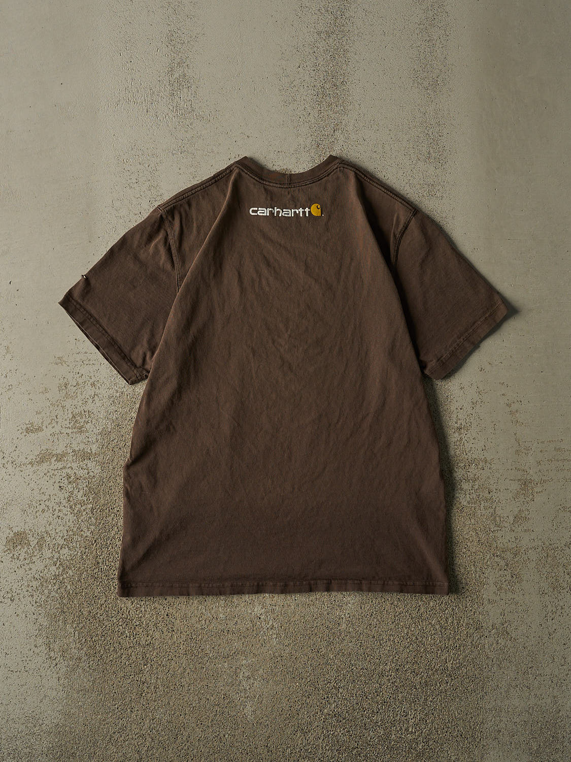Vintage Y2K Brown Carhartt Logo Tee (L)
