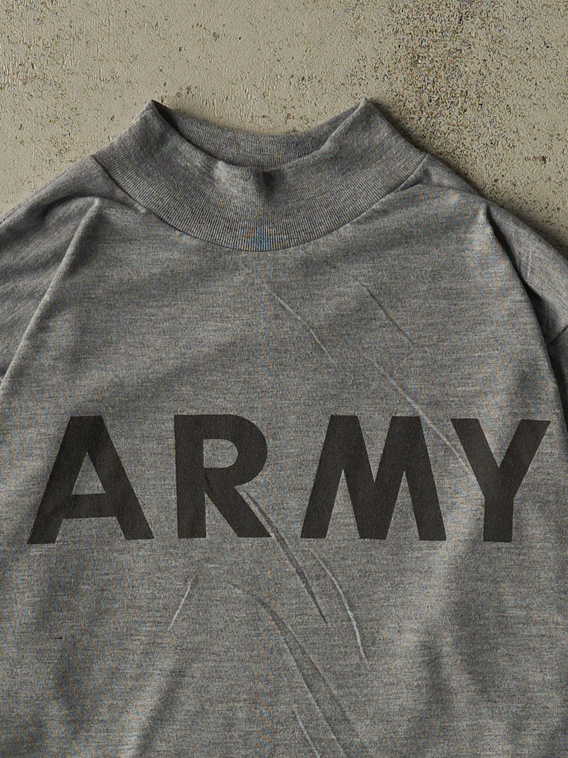 Vintage 90s Grey United States Army Mock Neck Long Sleeve (S/M)