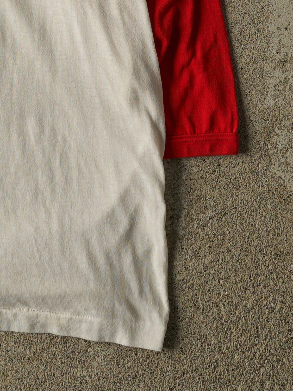 Vintage 70s White Raglan NADC Long Sleeve (S/M)