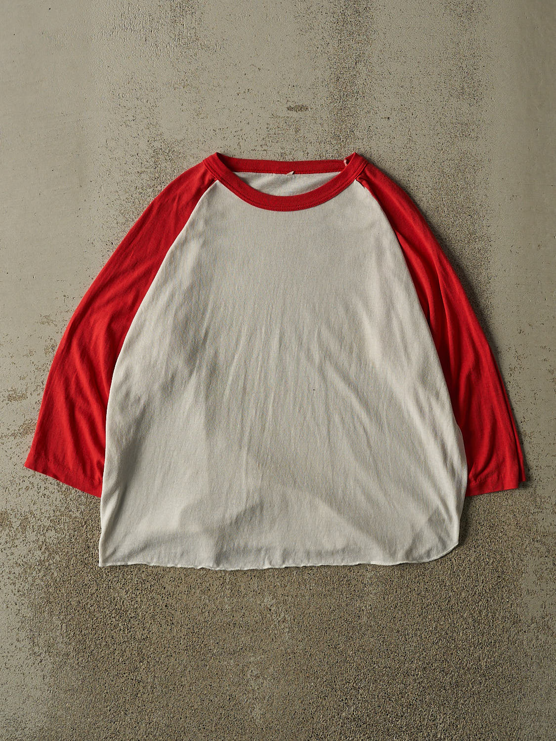 Vintage 80s White Raglan Long Sleeve (S/M)