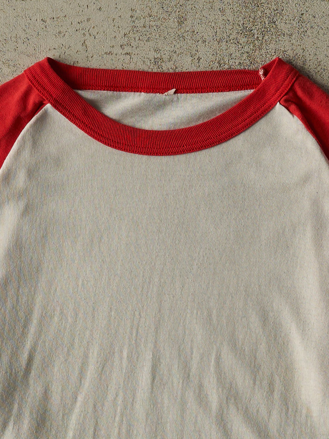 Vintage 80s White Raglan Long Sleeve (S/M)