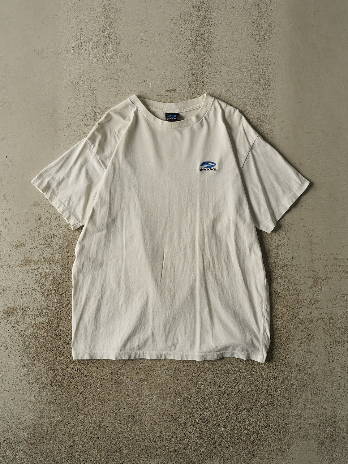 Vintage 90s White Brooks Logo Tee (L)