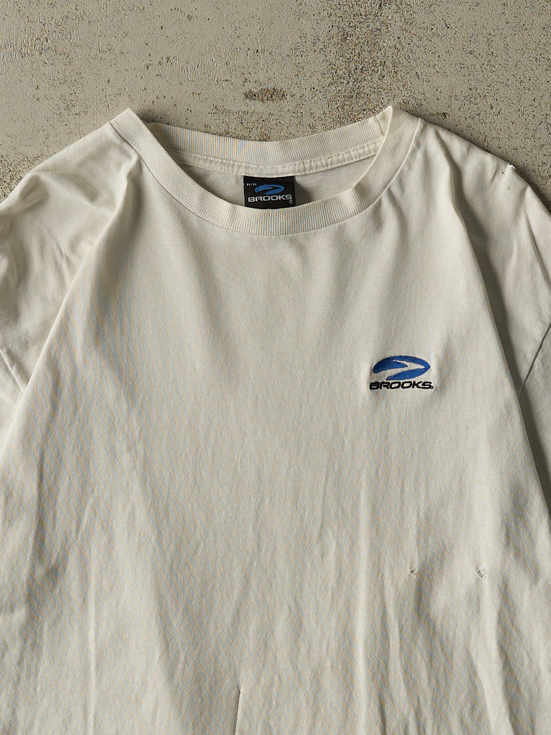 Vintage 90s White Brooks Logo Tee (L)