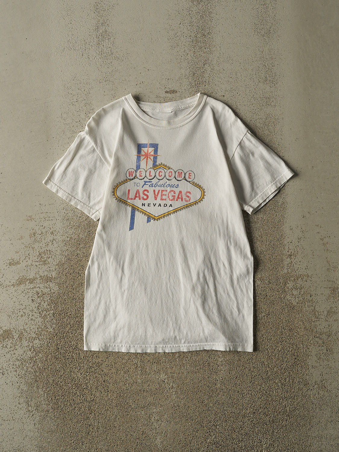 Vintage 90s White Las Vegas Tee (XS/S)