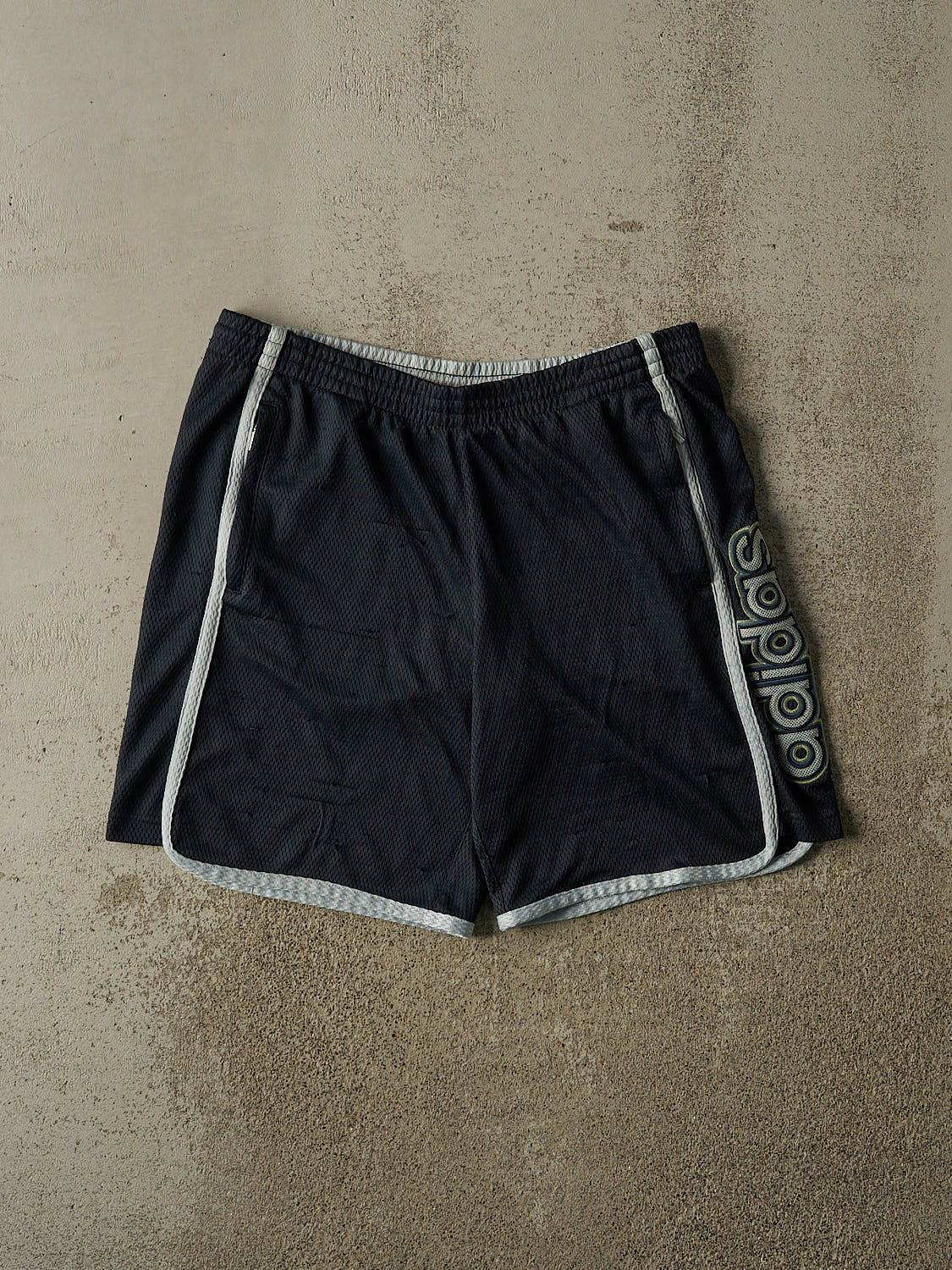 Vintage 90s Navy Blue Adidas Track Shorts (37x9.5)