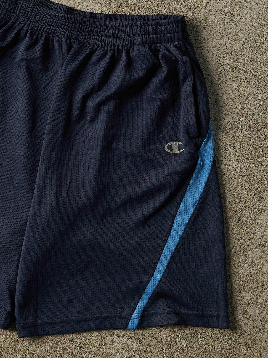 Vintage Y2K Navy Blue Champion Track Shorts (27x8)