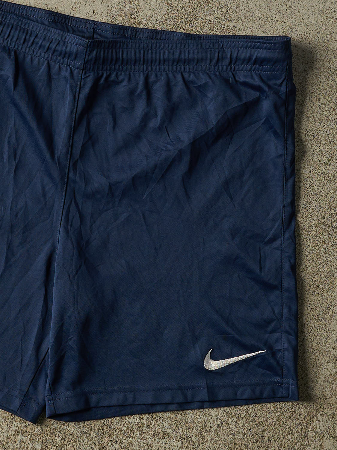 Vintage Y2K Navy Blue Nike Track Shorts (35x6.5)