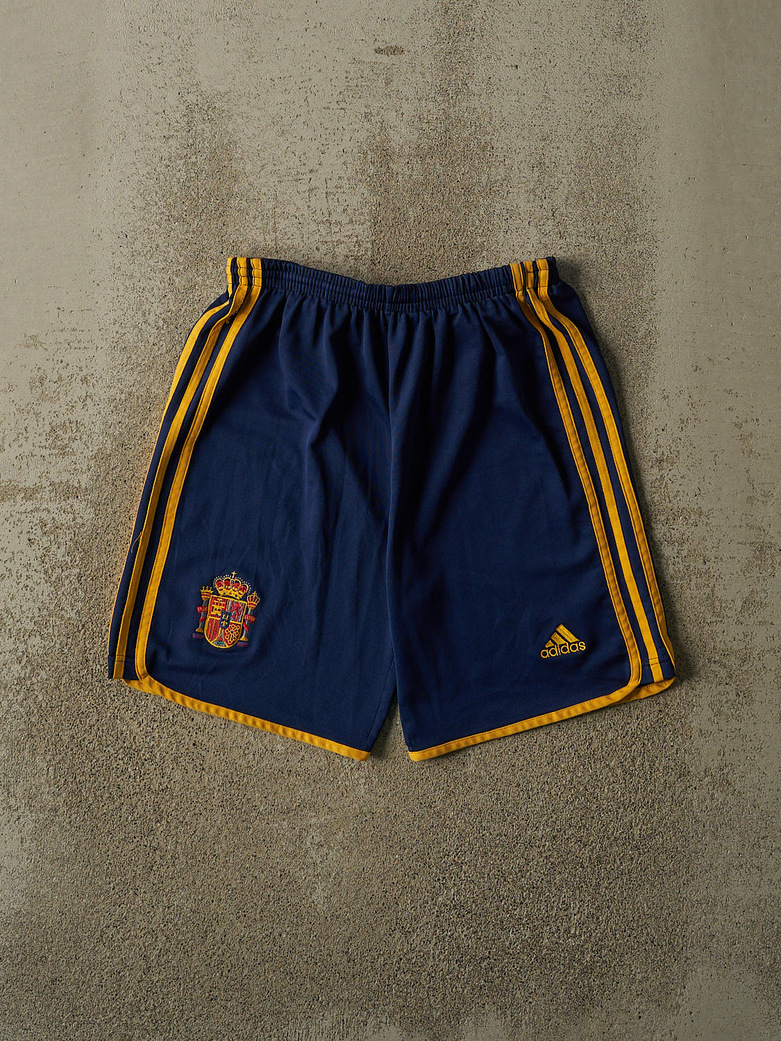 Vintage 90s Navy Blue Adidas Spain Soccer Track Shorts (30x7.5)