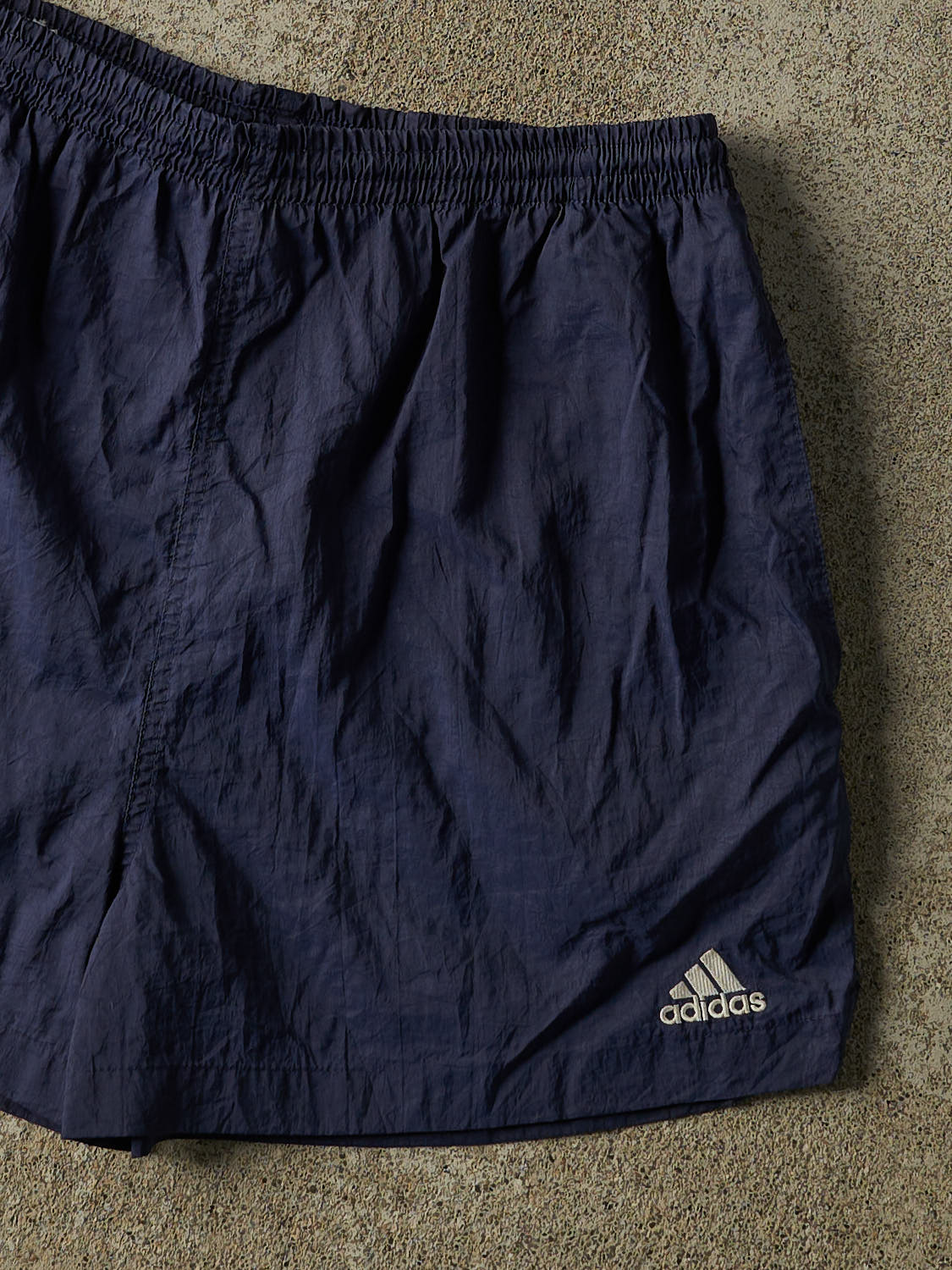 Vintage 90s Navy Blue Adidas Track Shorts (30x4)