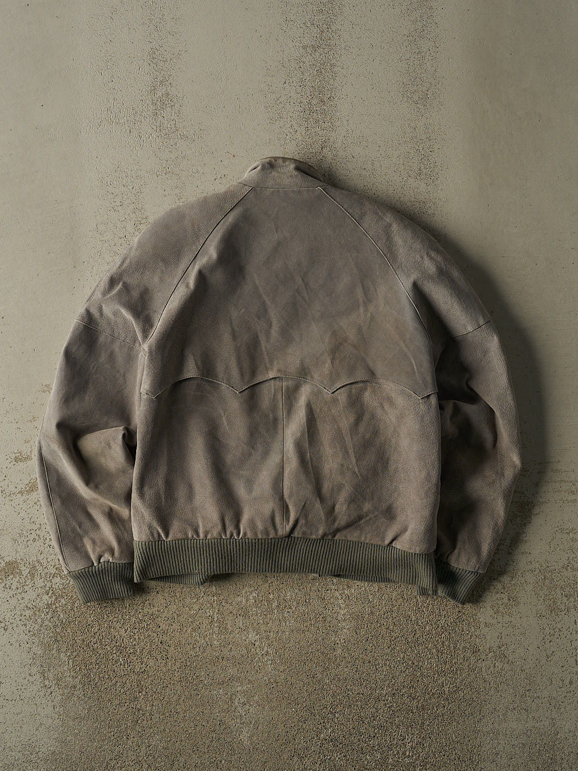 Vintage 90s Grey Suede Harrington Bomber Jacket (S/M)