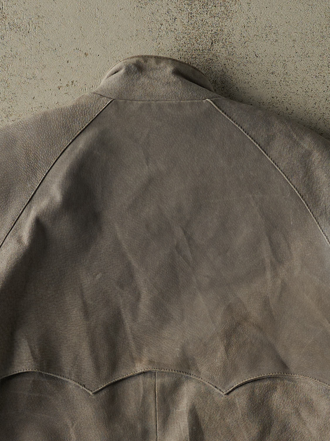 Vintage 90s Grey Suede Harrington Bomber Jacket (S/M)