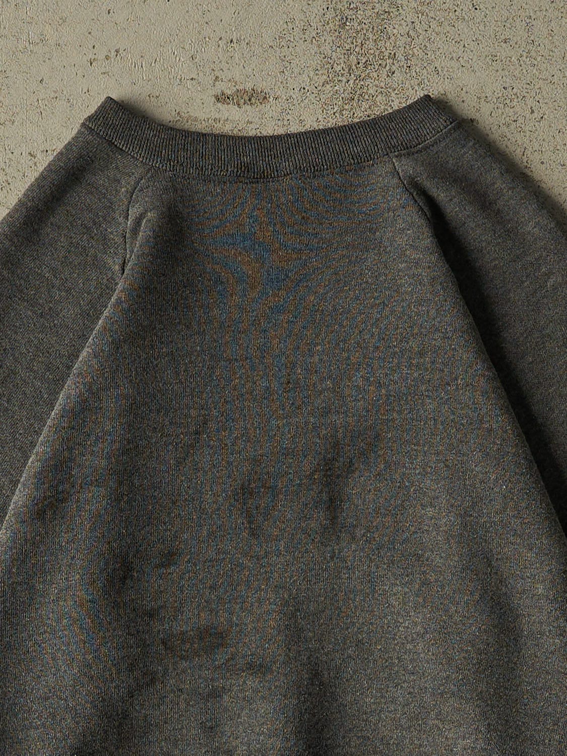 Vintage 80s Charcoal Grey Blank Crewneck (XS/S)