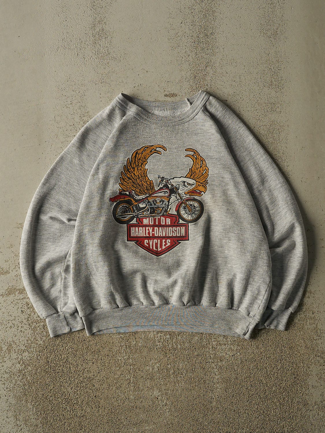 Vintage 80s RARE Grey Harley Davidson Victoria BC Crewneck (XS/S)