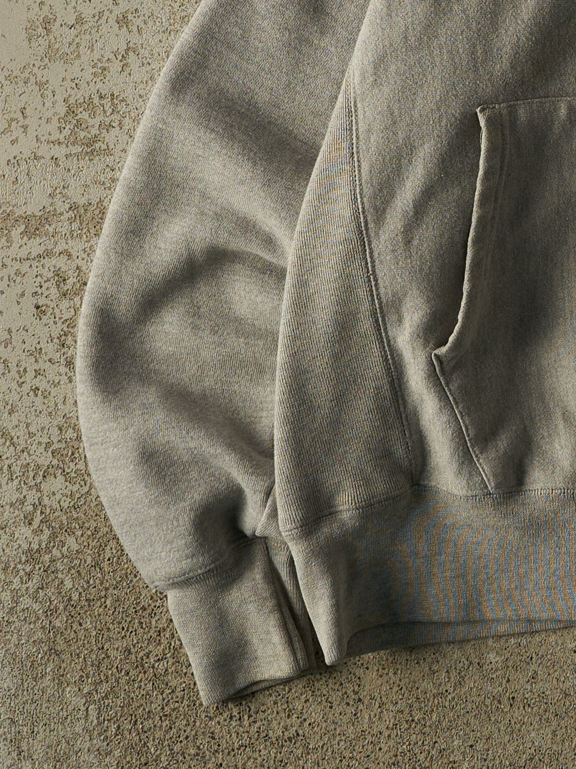 Vintage Y2K Grey Champion Reverse Weave Embroidered Hoodie (S/M)