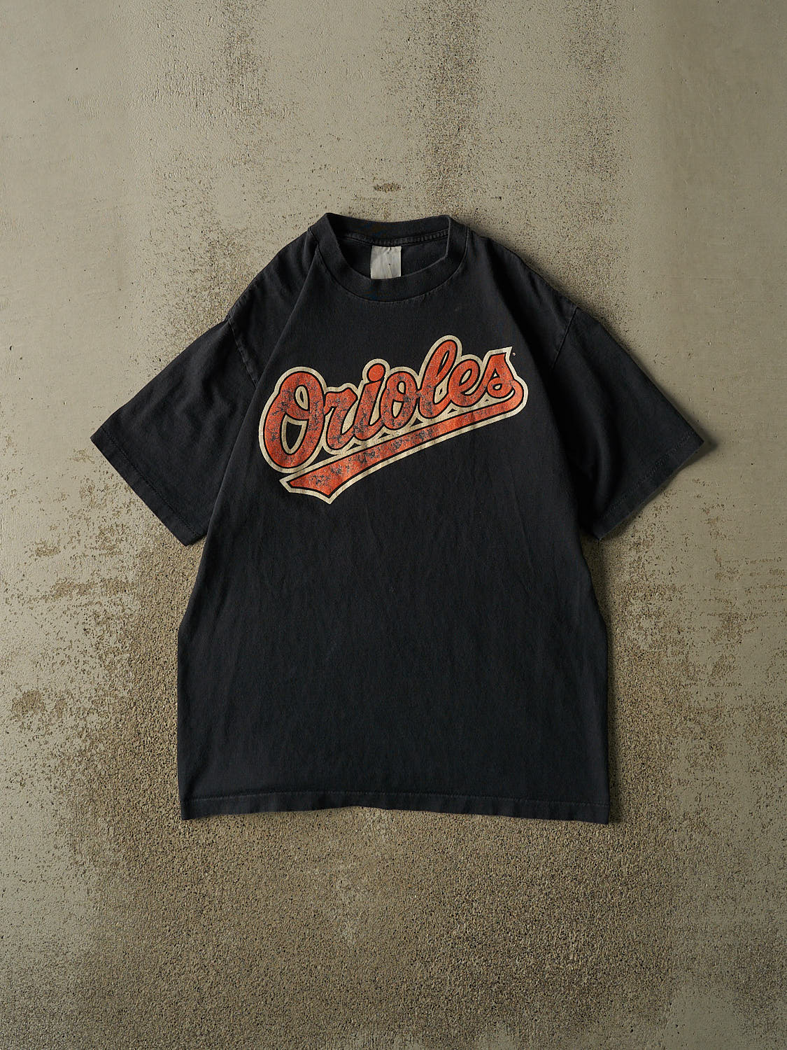 Vintage 90s Faded Black Baltimore Orioles Single Stitch Tee (L)