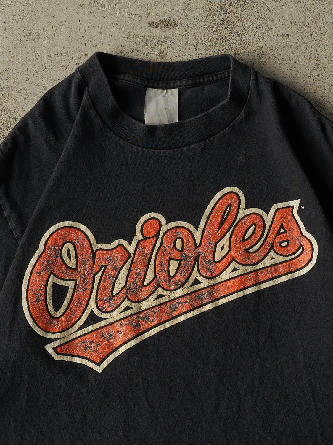 Vintage 90s Faded Black Baltimore Orioles Single Stitch Tee (L)