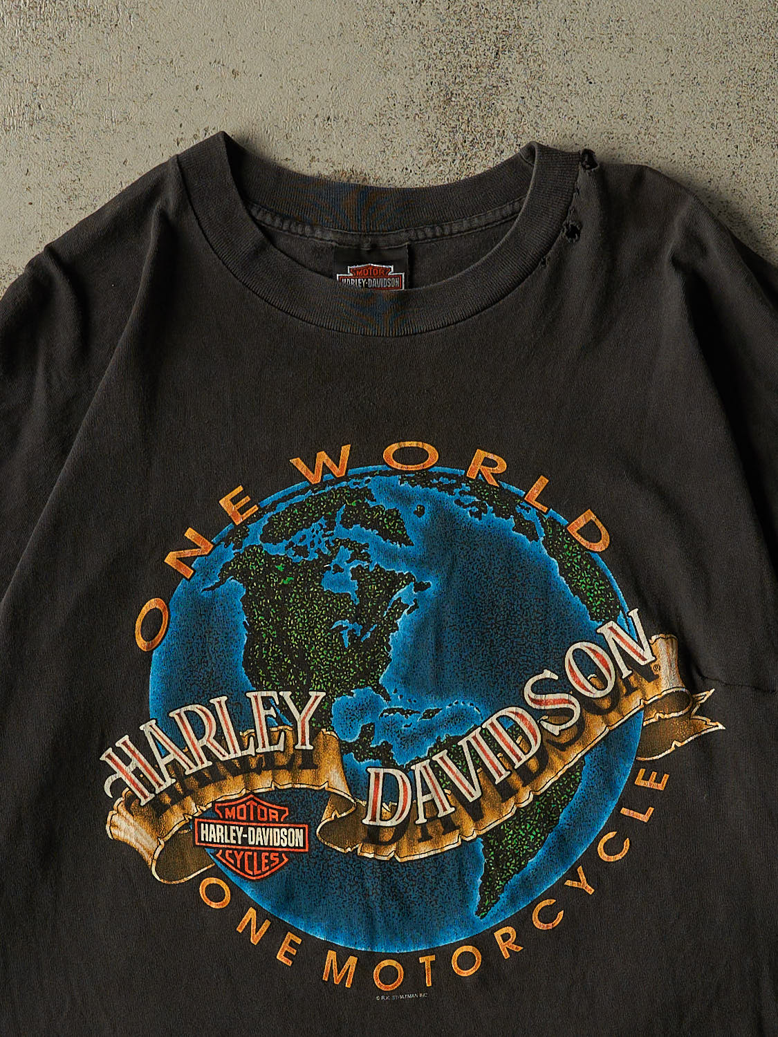 Vintage 90s Faded Black Harley Davidson Joliet IL Single Stitch Tee (XXL/XXXL)