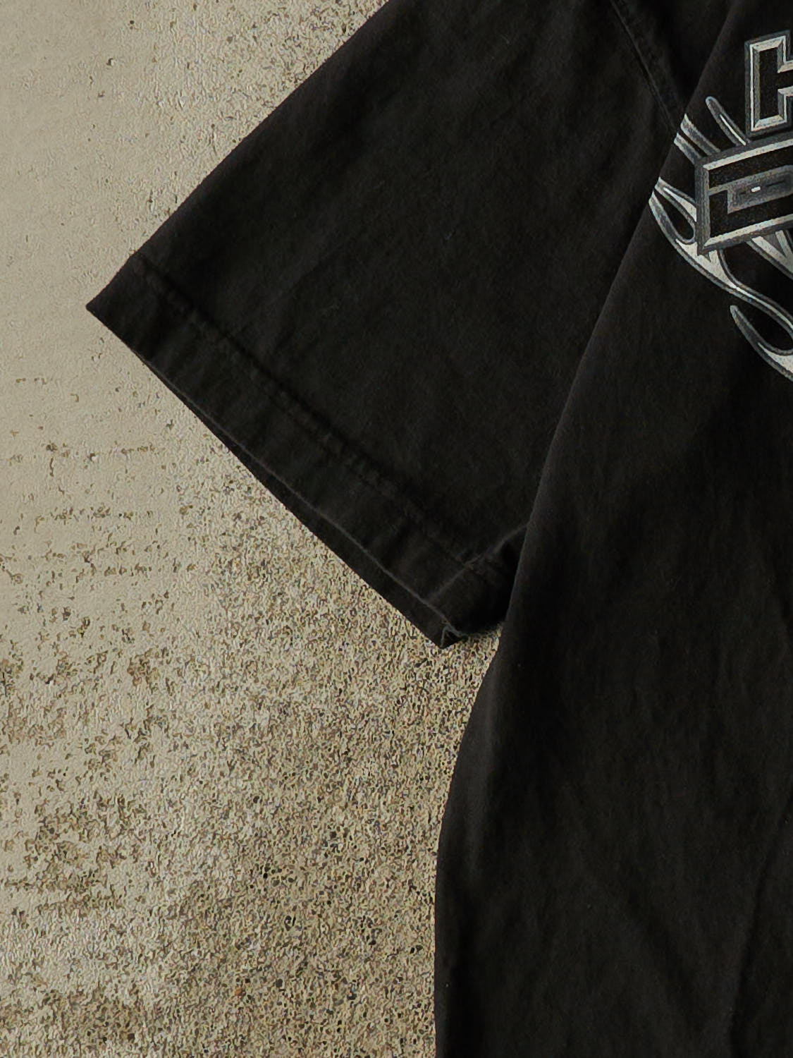 Vintage Y2K Black Harley Davidson Logo Tee (S/M)