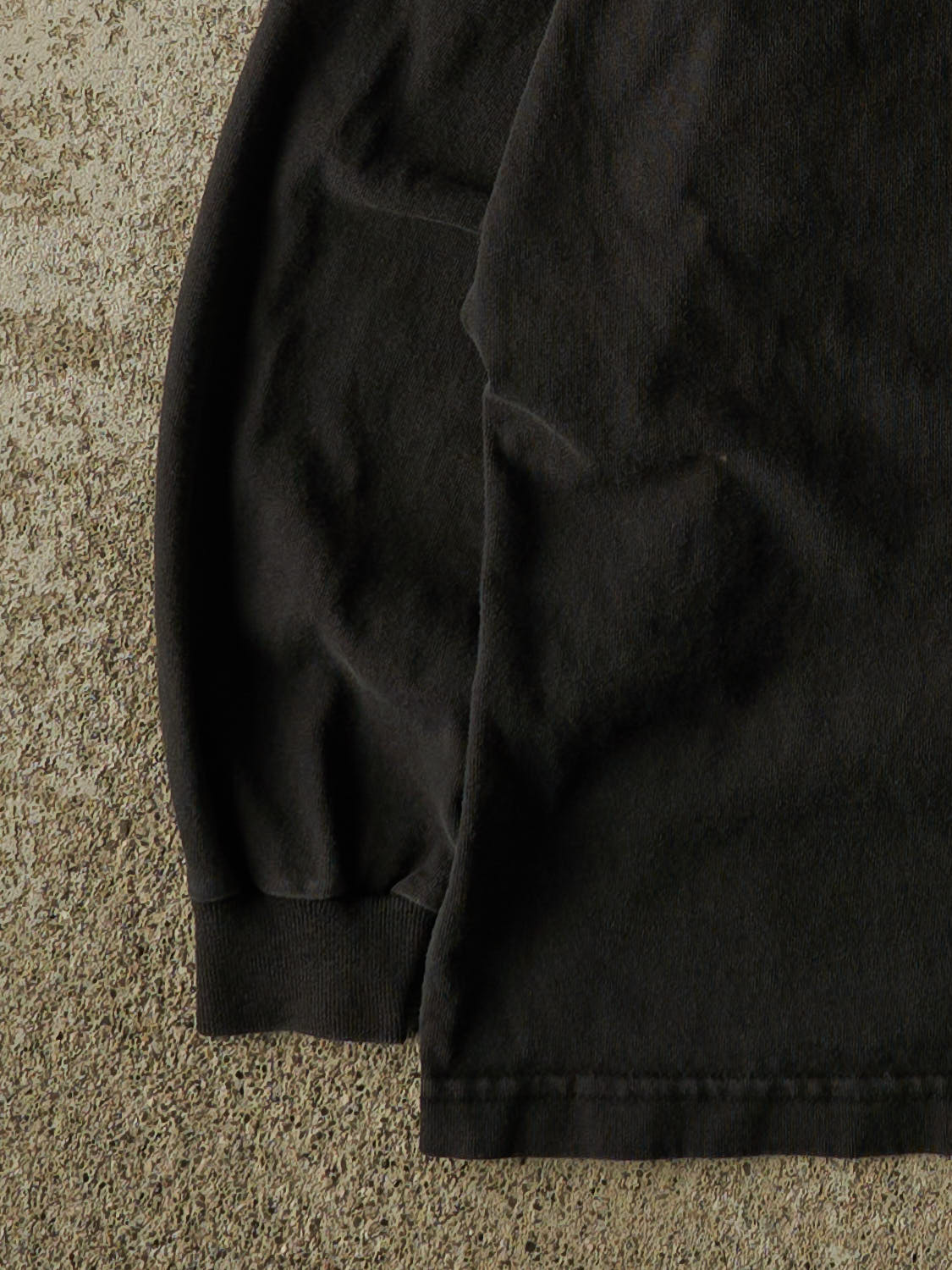 Vintage 90s Faded Black Adidas Embroidered Logo Long Sleeve (S/M)