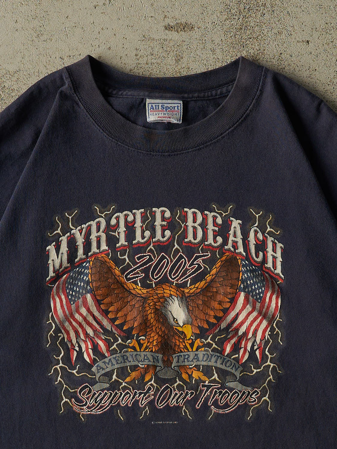 Vintage 05' Navy Blue Myrtle Beach Bike Week Tee (L)