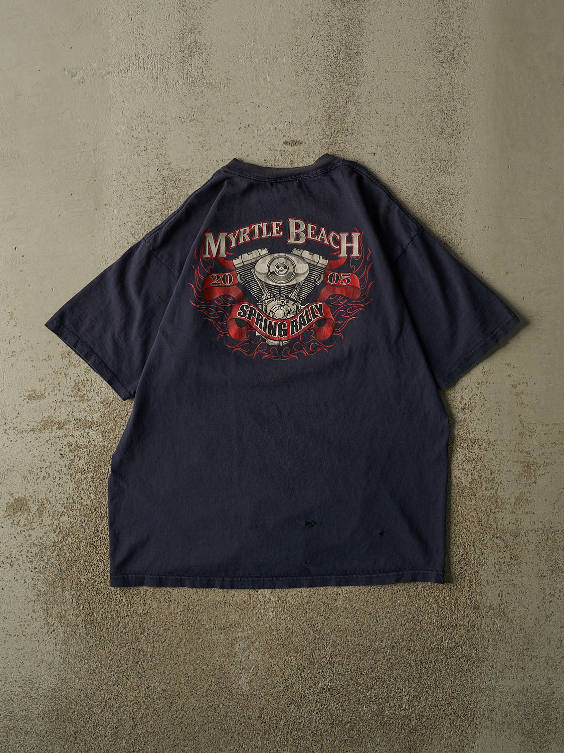 Vintage 05' Navy Blue Myrtle Beach Bike Week Tee (L)