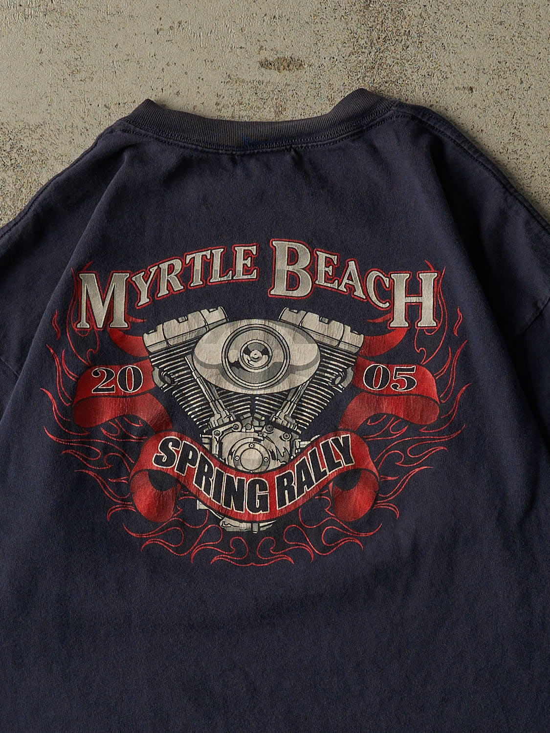 Vintage 05' Navy Blue Myrtle Beach Bike Week Tee (L)