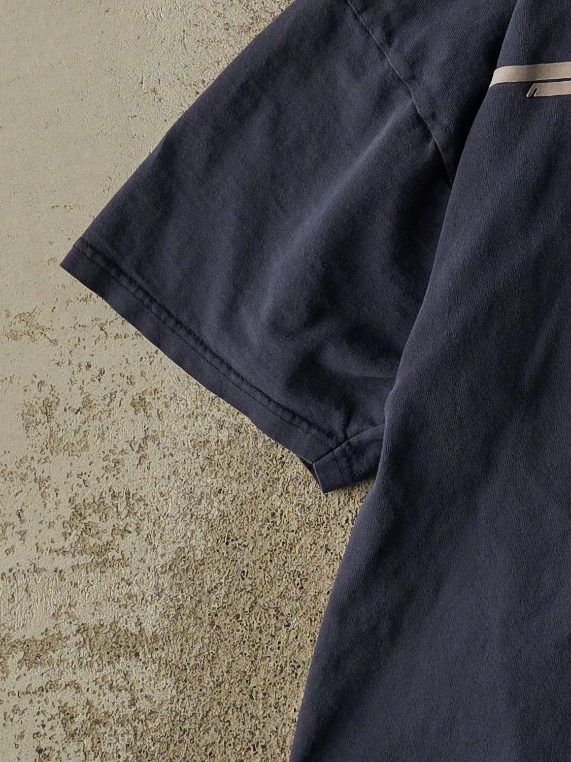 Vintage Y2K Navy Blue Nike Logo Tee (L/XL)