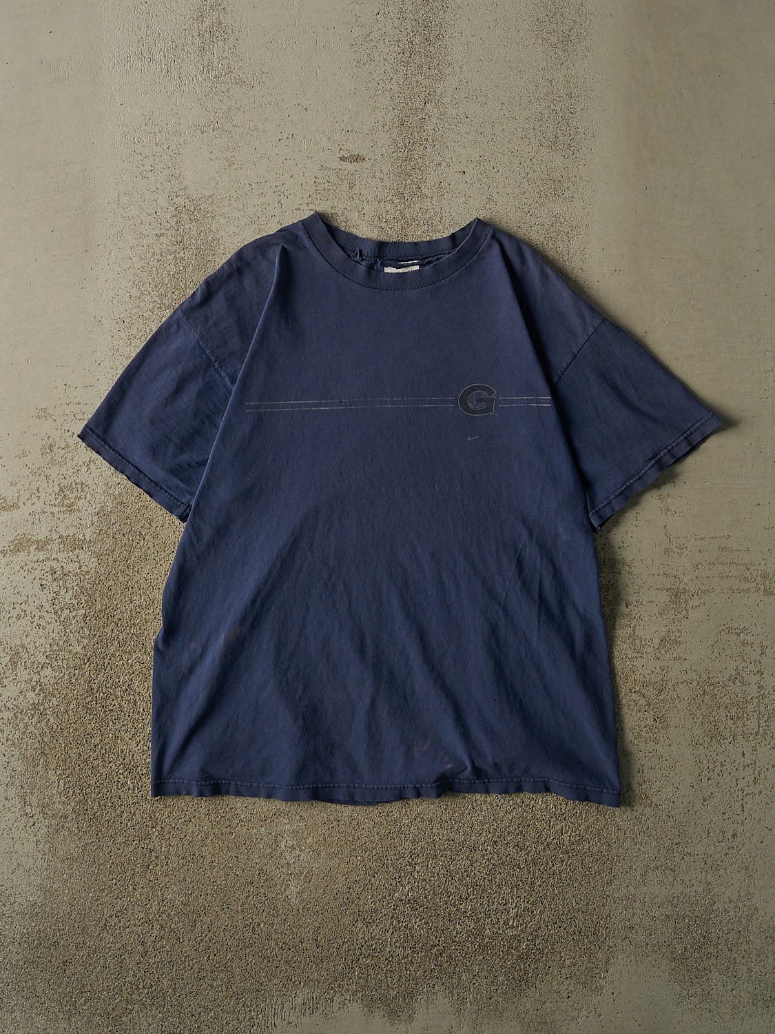 Vintage 90s Sun Faded Navy Nike Tee (L)