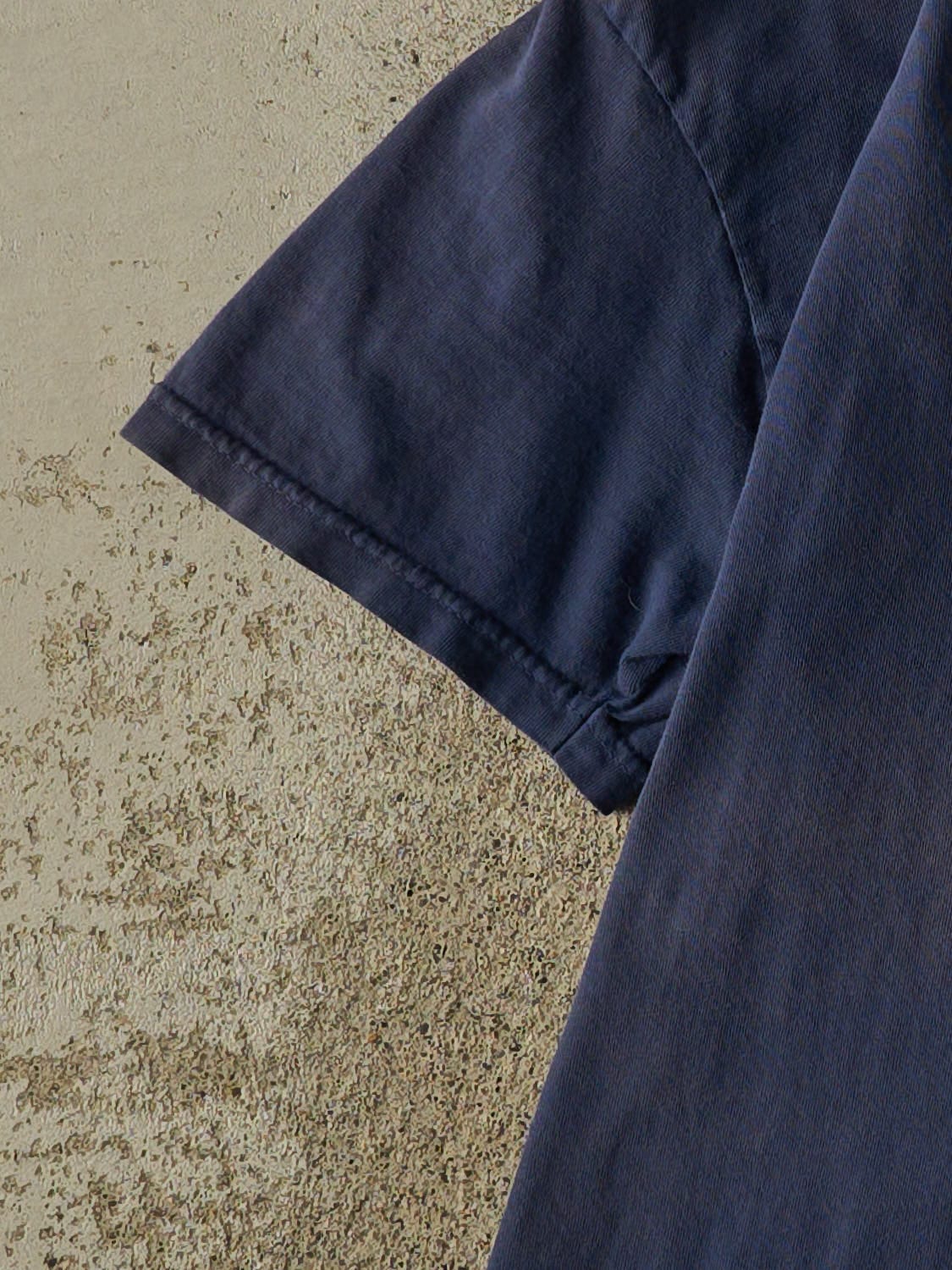 Vintage Y2K Sun Faded Navy Polo Logo Tee (M/L)