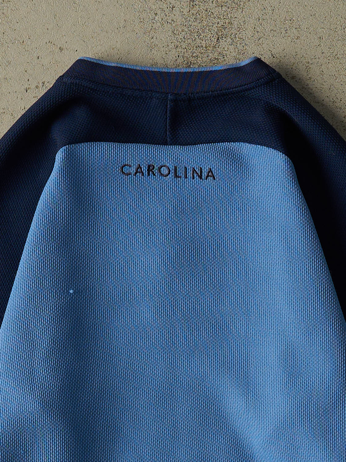 Vintage Y2K Blue University of North Carolina Nike Textured Long Sleeve (S/M)
