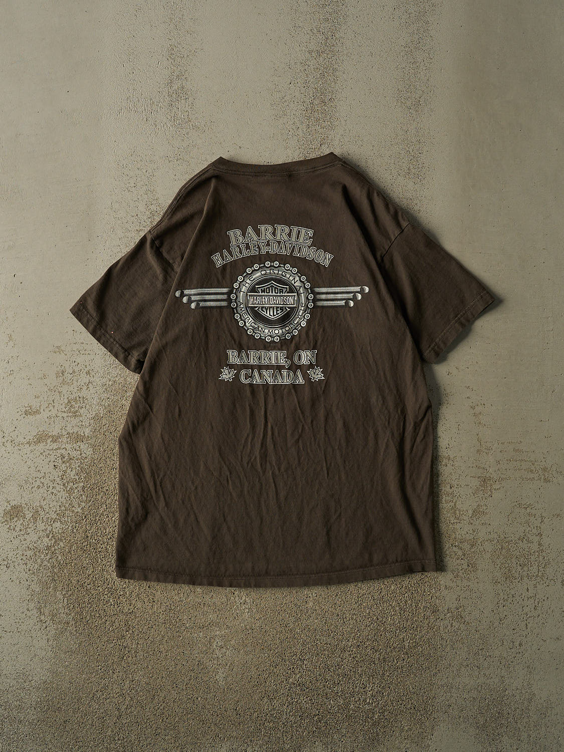 Vintage 02' Green Harley Davidson Barrie ON Tee (XL/XXL)