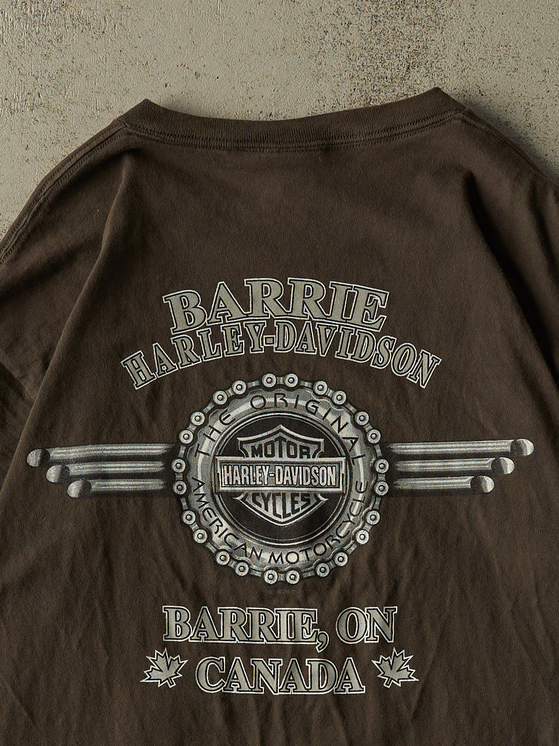 Vintage 02' Green Harley Davidson Barrie ON Tee (XL/XXL)