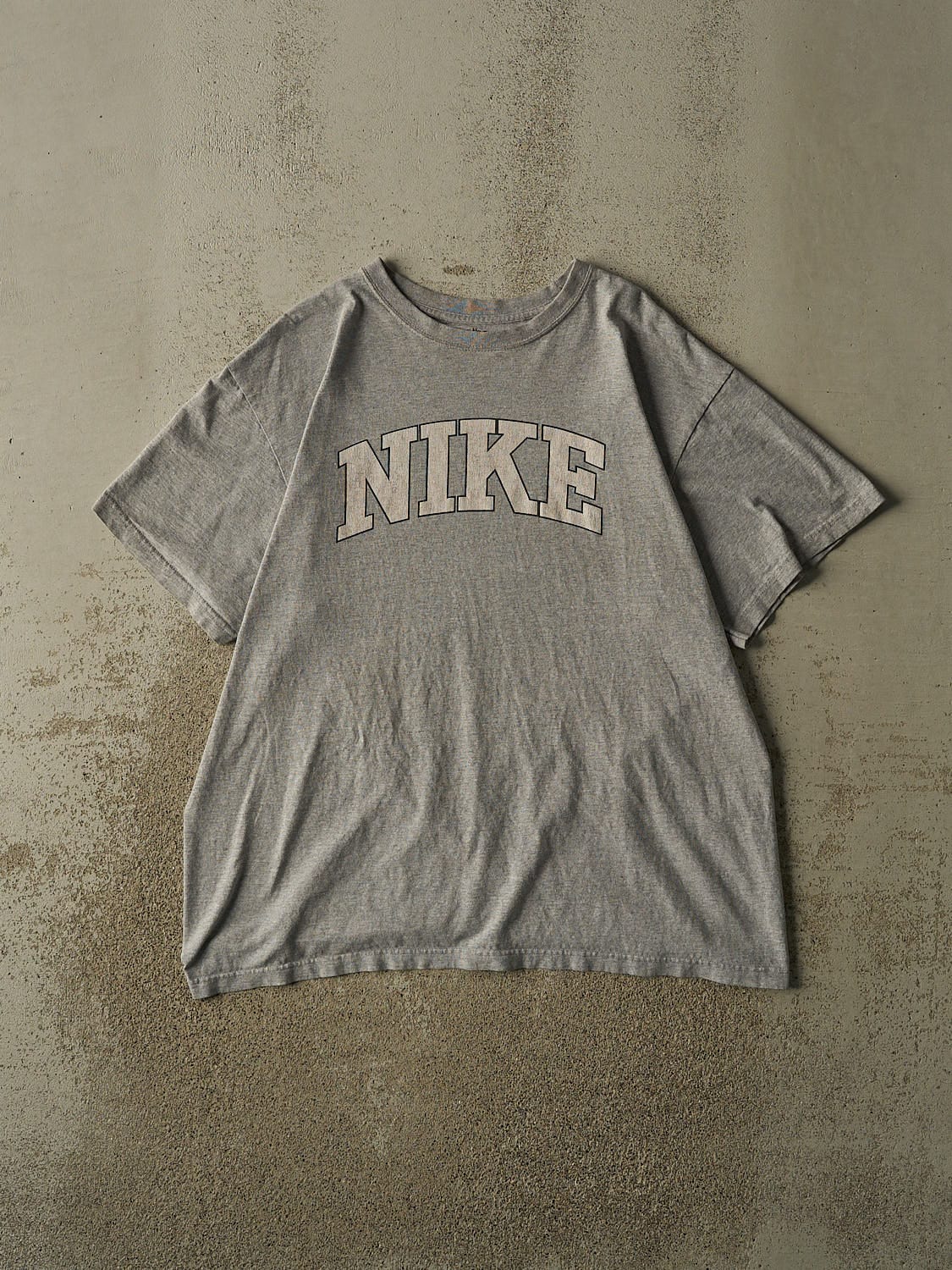 Vintage Y2K Grey Nike Logo Tee (XL)