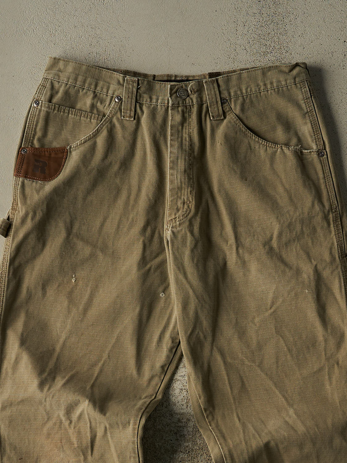Vintage 90s Beige Wrangler Riggs Ripstop Carpenter Pants (33x31)