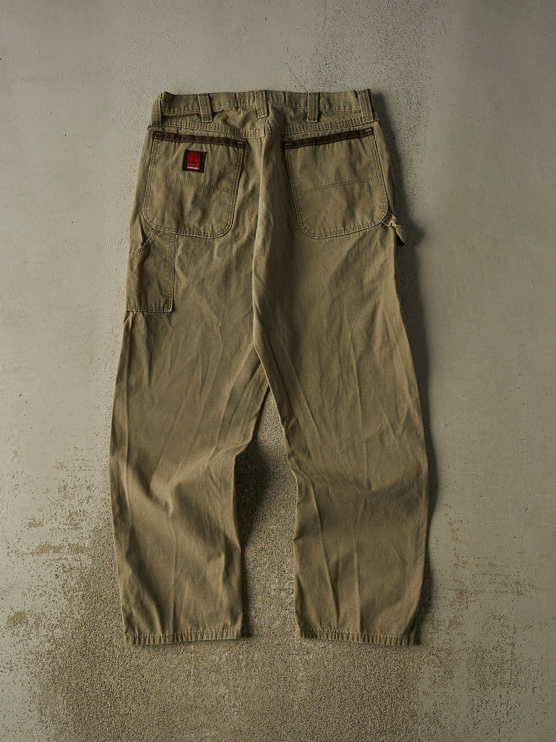 Vintage 90s Beige Wrangler Riggs Ripstop Carpenter Pants (33x31)