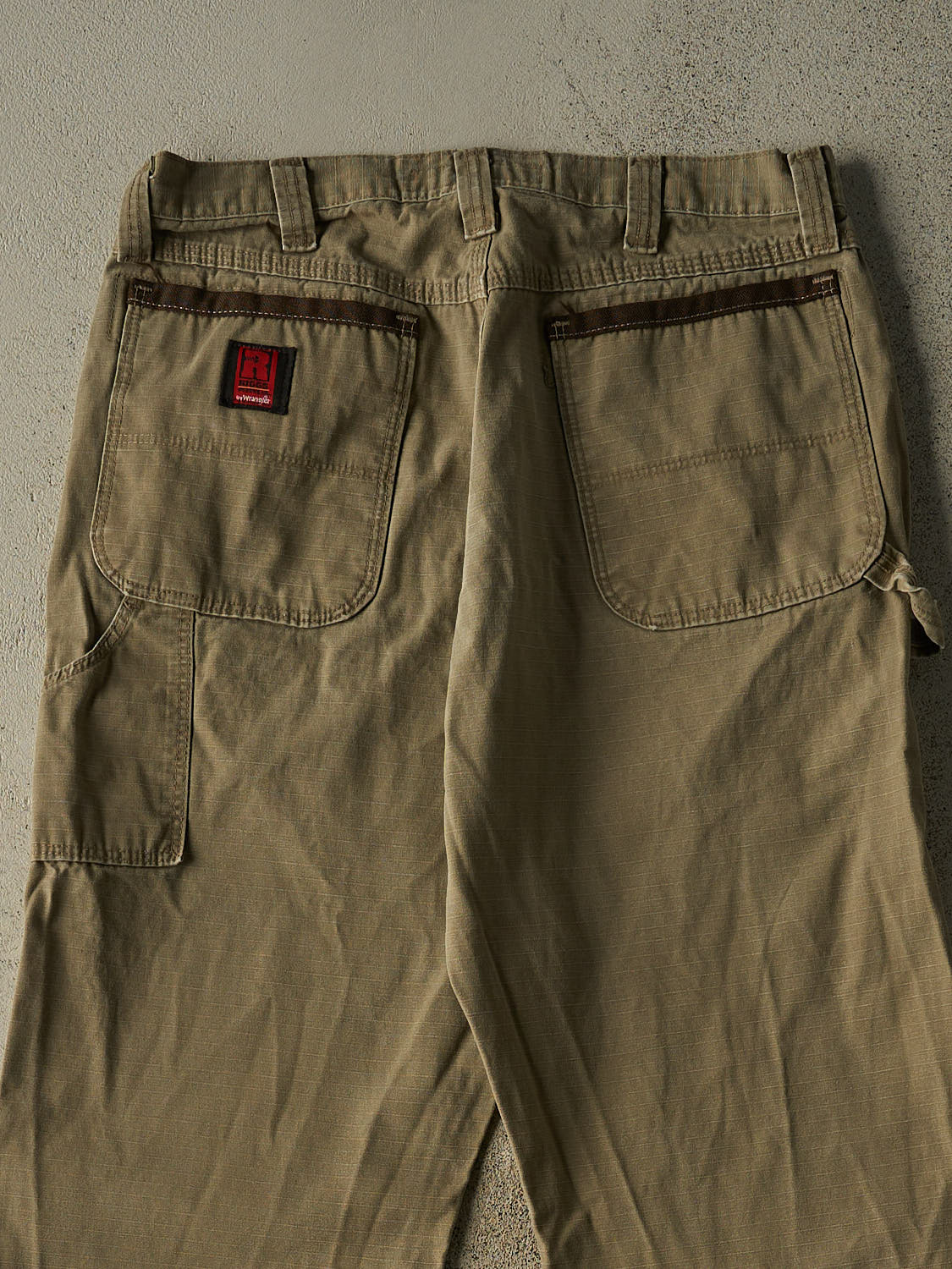 Vintage 90s Beige Wrangler Riggs Ripstop Carpenter Pants (33x31)