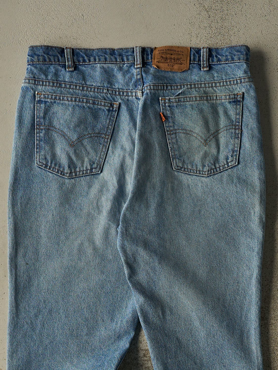 Vintage 80s Light Wash Levi's Orange Tab 619 Jeans (34x29.5)