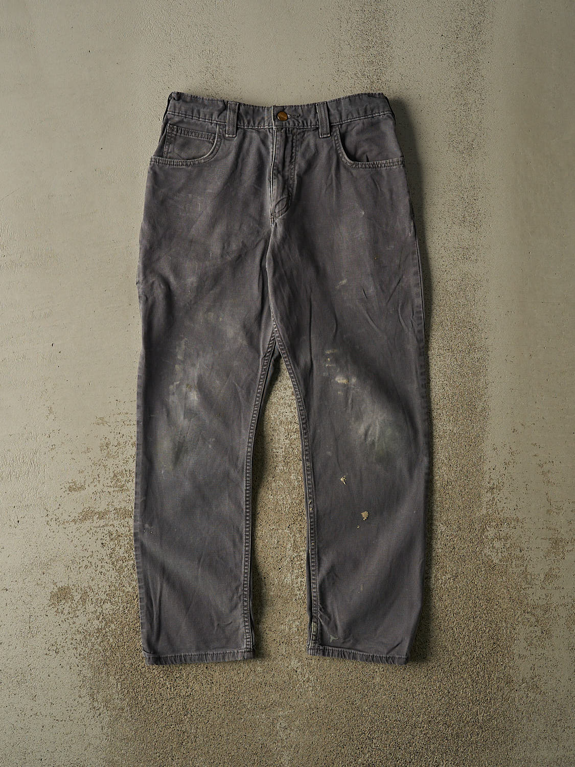 Vintage Y2K Grey Carhartt Slim Fit Work Pants (30x28.5)
