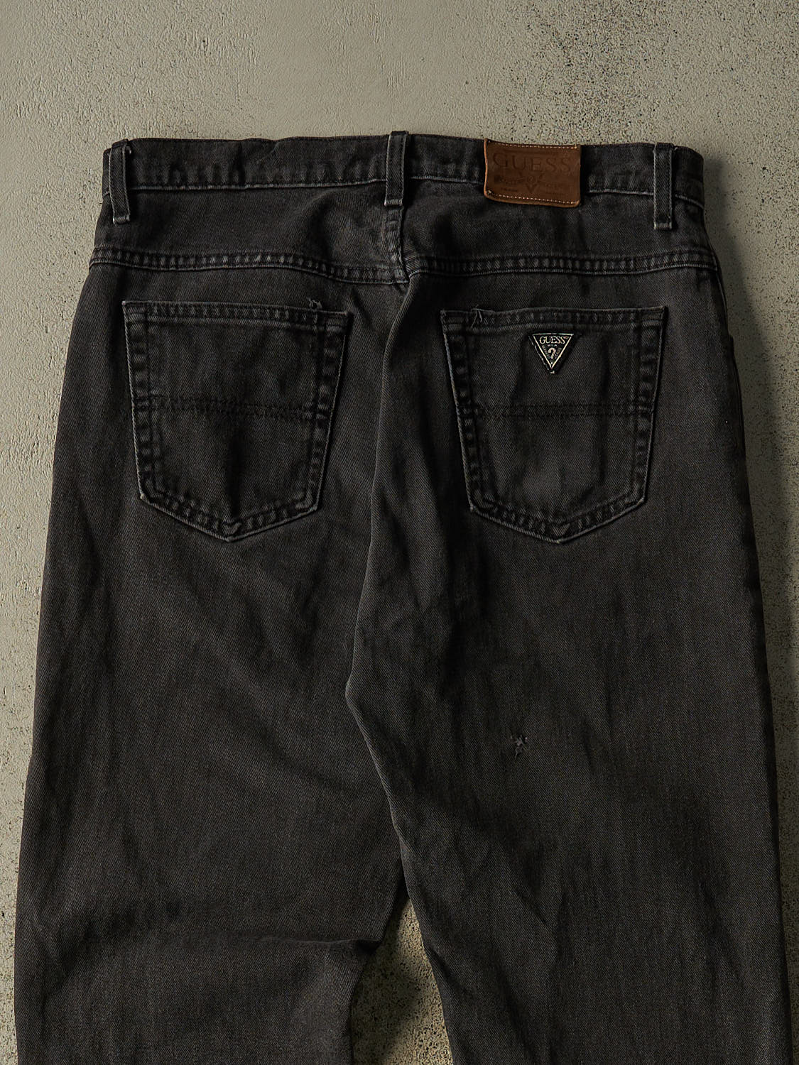 Vintage 90s Faded Black Guess Denim Pants (32x30.5)